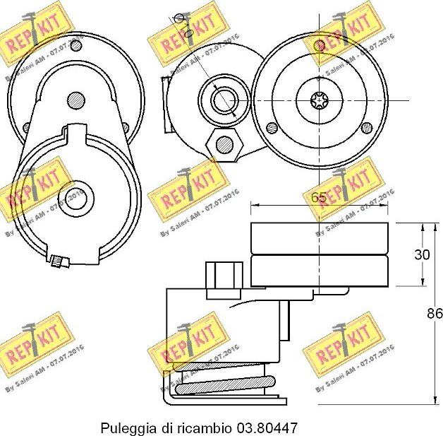 REPKIT RKT3677 - Natezač remena, klinasti rebrasti remen  www.molydon.hr