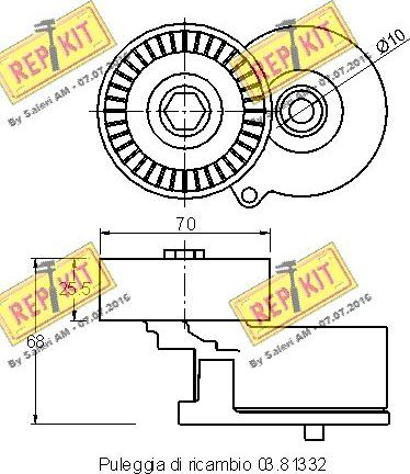 REPKIT RKT3047 - Natezač remena, klinasti rebrasti remen  www.molydon.hr