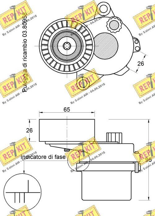 REPKIT RKT3827 - Natezač remena, klinasti rebrasti remen  www.molydon.hr