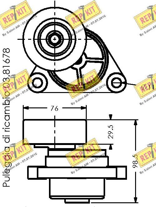 REPKIT RKT3393 - Natezač remena, klinasti rebrasti remen  www.molydon.hr