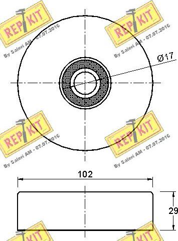 REPKIT RKT3345 - Vodeći valjak , klinasti rebrasti remen  www.molydon.hr