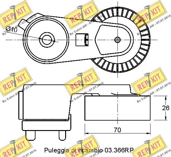 REPKIT RKT3352 - Natezač remena, klinasti rebrasti remen  www.molydon.hr