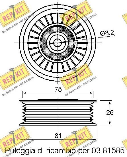 REPKIT RKT3302 - Vodeći valjak , klinasti rebrasti remen  www.molydon.hr