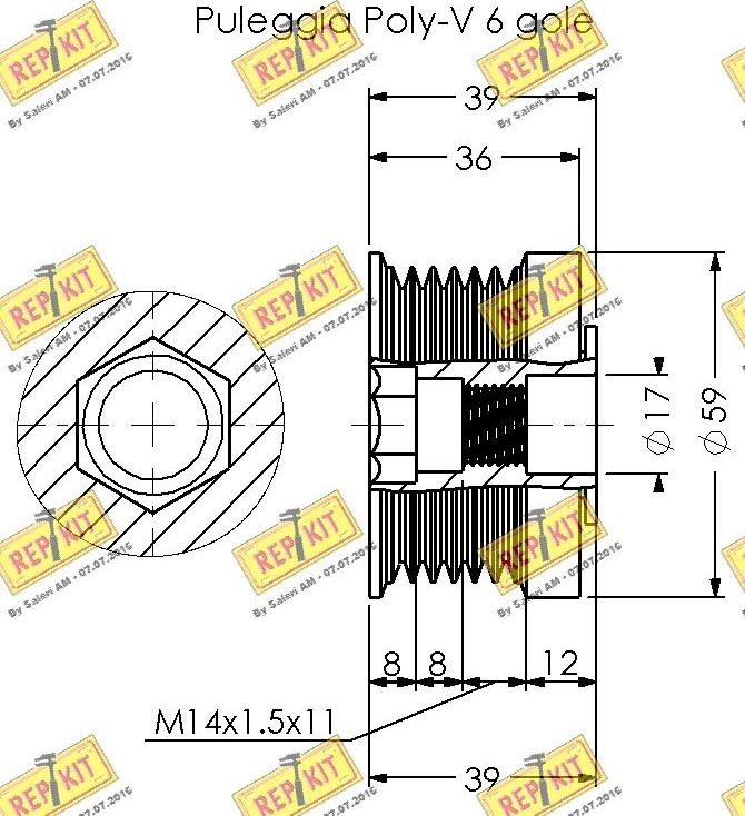 REPKIT RKT3338 - Remenica, alternator www.molydon.hr