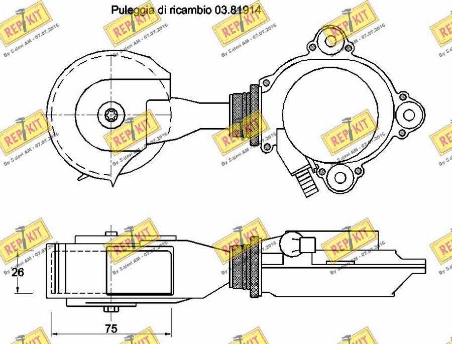 REPKIT RKT3251 - Natezač remena, klinasti rebrasti remen  www.molydon.hr