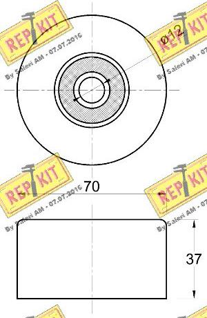 REPKIT RKT3708 - Vodeći valjak , klinasti rebrasti remen  www.molydon.hr