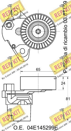 REPKIT RKT3702 - Natezač remena, klinasti rebrasti remen  www.molydon.hr