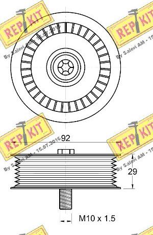 REPKIT RKT3775 - Vodeći valjak , klinasti rebrasti remen  www.molydon.hr