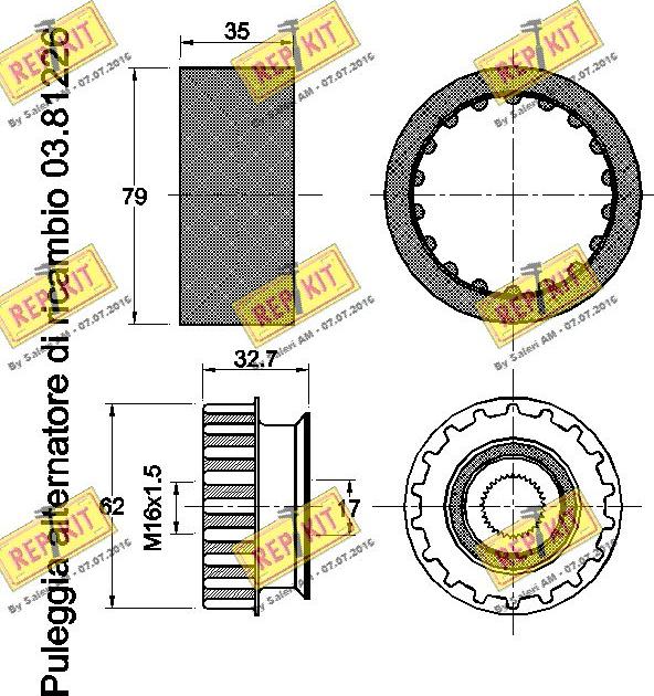 REPKIT RKT2942C - Remenica, alternator www.molydon.hr