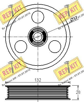 REPKIT RKT2947 - Vodeći valjak , klinasti rebrasti remen  www.molydon.hr