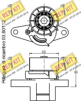 REPKIT RKT2403V - Natezač remena, klinasti rebrasti remen  www.molydon.hr