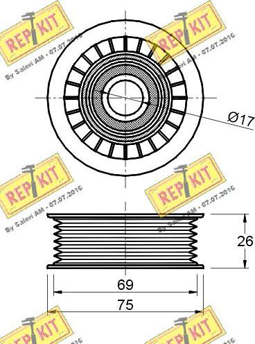 REPKIT RKT2471 - Vodeći valjak , klinasti rebrasti remen  www.molydon.hr