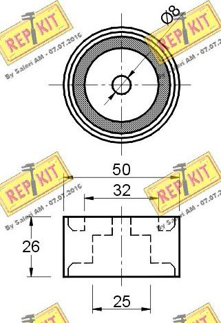 REPKIT RKT2541 - Vodeći valjak , klinasti rebrasti remen  www.molydon.hr