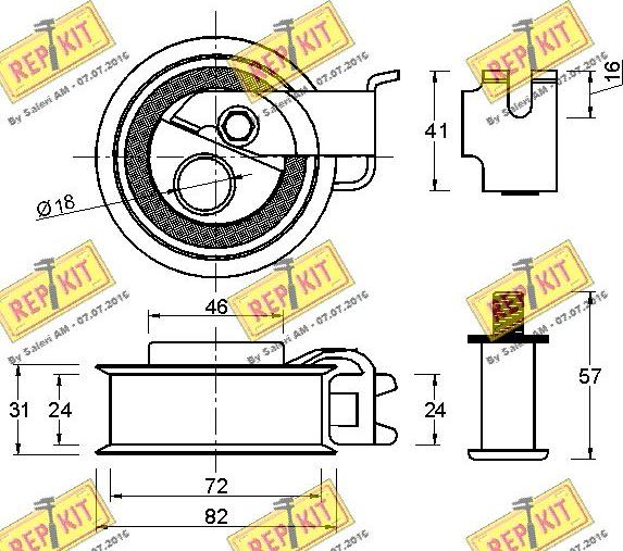 REPKIT RKT2554 - Natezač, zupčasti remen  www.molydon.hr