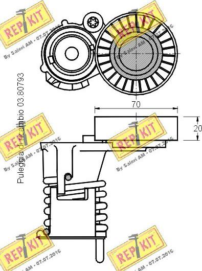 REPKIT RKT2508 - Natezač remena, klinasti rebrasti remen  www.molydon.hr