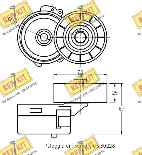 REPKIT RKT2507 - Natezač remena, klinasti rebrasti remen  www.molydon.hr