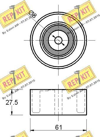 REPKIT RKT2528 - Vodeći valjak , zupčasti remen  www.molydon.hr