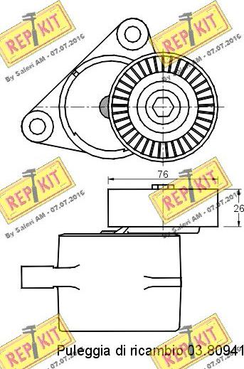 REPKIT RKT2656 - Natezač remena, klinasti rebrasti remen  www.molydon.hr