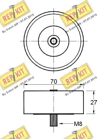 REPKIT RKT2664 - Vodeći valjak , klinasti rebrasti remen  www.molydon.hr