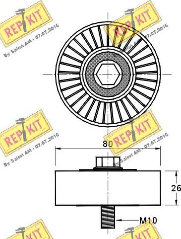 REPKIT RKT2667 - Vodeći valjak , klinasti rebrasti remen  www.molydon.hr