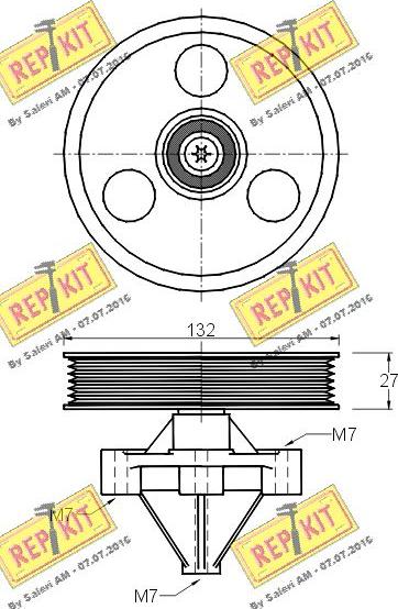 REPKIT RKT2619 - Vodeći valjak , klinasti rebrasti remen  www.molydon.hr