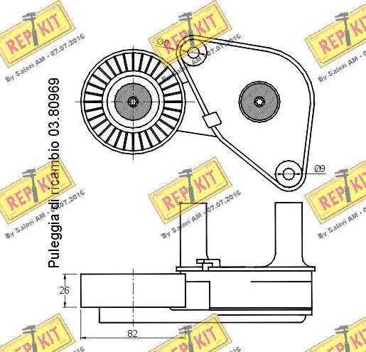 REPKIT RKT2684 - Natezač remena, klinasti rebrasti remen  www.molydon.hr