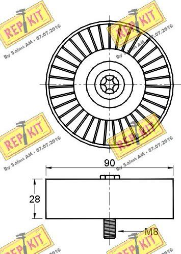 REPKIT RKT2680 - Vodeći valjak , klinasti rebrasti remen  www.molydon.hr