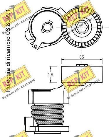 REPKIT RKT2630 - Natezač remena, klinasti rebrasti remen  www.molydon.hr