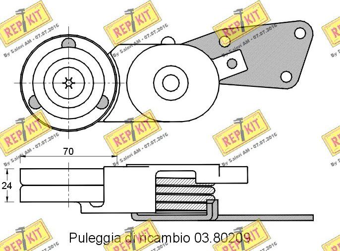 REPKIT RKT2631 - Natezač remena, klinasti rebrasti remen  www.molydon.hr