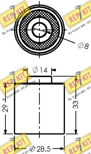 REPKIT RKT2627 - Vodeći valjak , zupčasti remen  www.molydon.hr