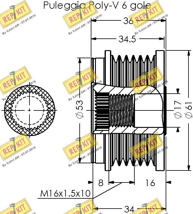 REPKIT RKT2065 - Remenica, alternator www.molydon.hr