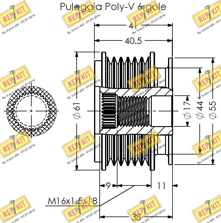 REPKIT RKT2066 - Remenica, alternator www.molydon.hr