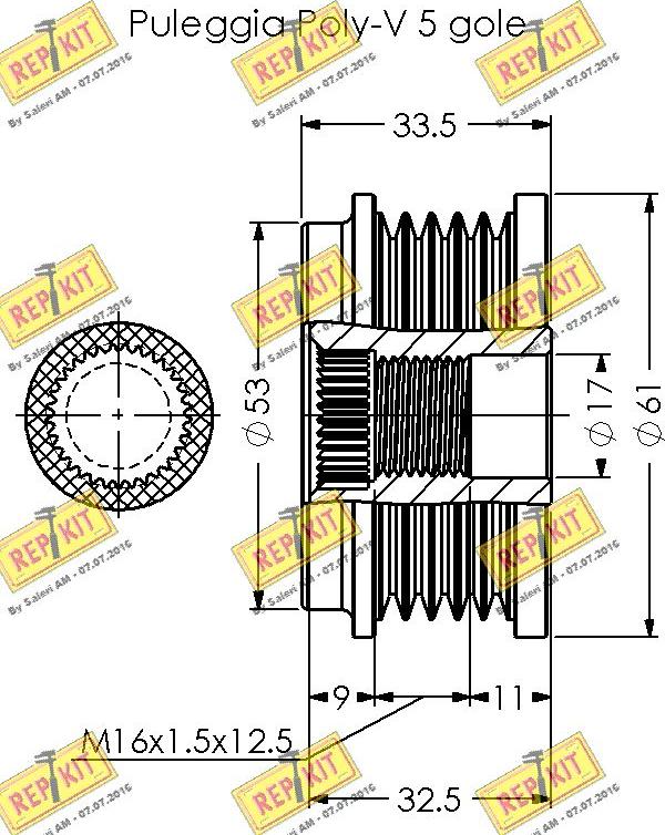 REPKIT RKT2060 - Remenica, alternator www.molydon.hr