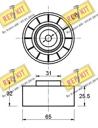 REPKIT RKT2166 - Vodeći valjak , klinasti rebrasti remen  www.molydon.hr