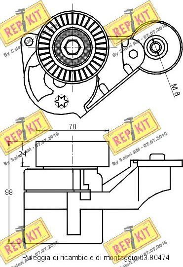 REPKIT RKT2189 - Natezač remena, klinasti rebrasti remen  www.molydon.hr