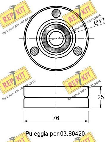 REPKIT RKT2123 - Vodeći valjak , klinasti rebrasti remen  www.molydon.hr