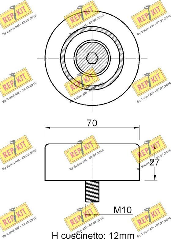 REPKIT RKT2861 - Vodeći valjak , klinasti rebrasti remen  www.molydon.hr