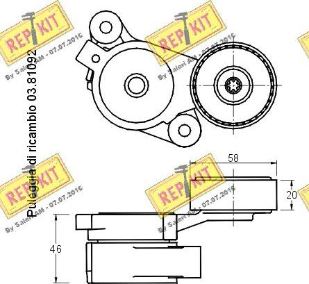 REPKIT RKT2804 - Natezač remena, klinasti rebrasti remen  www.molydon.hr