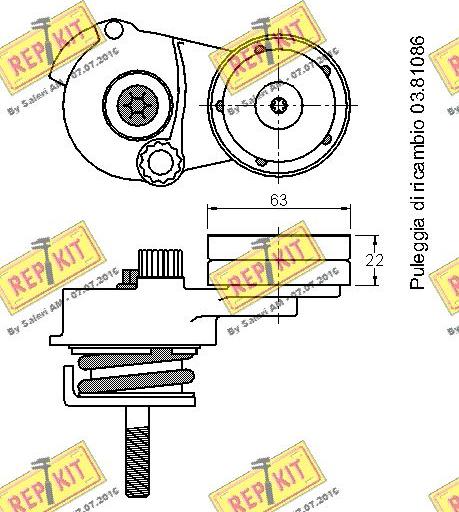 REPKIT RKT2801 - Natezač remena, klinasti rebrasti remen  www.molydon.hr