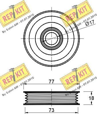 REPKIT RKT2818 - Vodeći valjak , klinasti rebrasti remen  www.molydon.hr