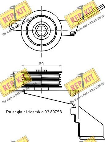 REPKIT RKT2884 - Natezač remena, klinasti rebrasti remen  www.molydon.hr