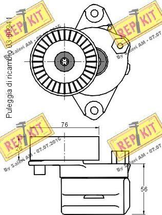 REPKIT RKT2832 - Natezač remena, klinasti rebrasti remen  www.molydon.hr