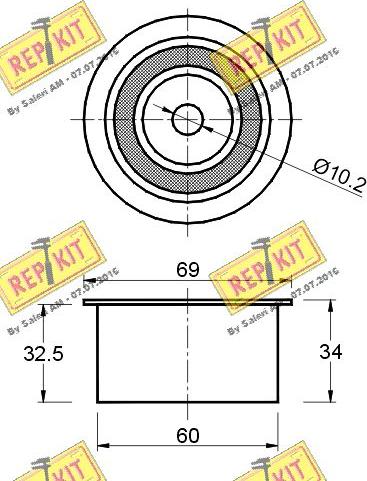 REPKIT RKT2388 - Vodeći valjak , zupčasti remen  www.molydon.hr