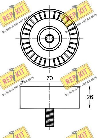 REPKIT RKT2324 - Vodeći valjak , klinasti rebrasti remen  www.molydon.hr