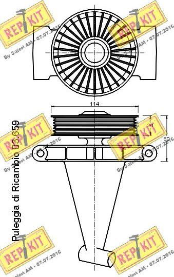 REPKIT RKT2373 - Natezač remena, klinasti rebrasti remen  www.molydon.hr