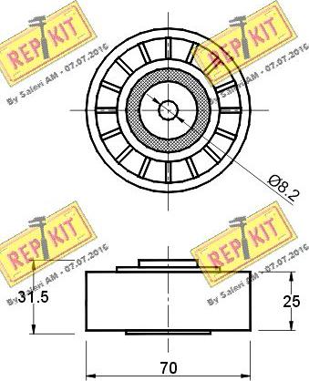 REPKIT RKT2299 - Vodeći valjak , klinasti rebrasti remen  www.molydon.hr