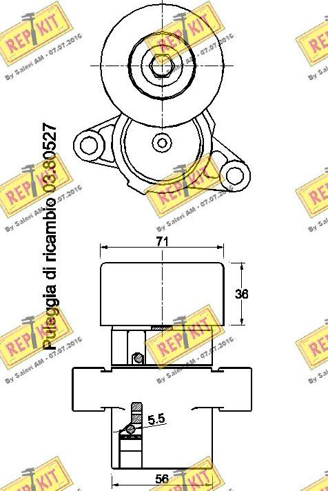 REPKIT RKT2242 - Natezač remena, klinasti rebrasti remen  www.molydon.hr