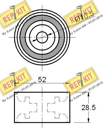 REPKIT RKT2255 - Vodeći valjak , zupčasti remen  www.molydon.hr