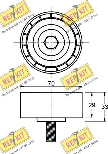 REPKIT RKT2250 - Vodeći valjak , klinasti rebrasti remen  www.molydon.hr