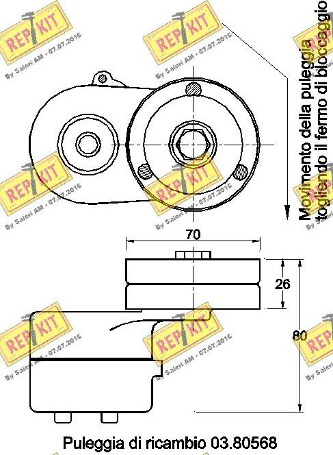 REPKIT RKT2268 - Natezač remena, klinasti rebrasti remen  www.molydon.hr